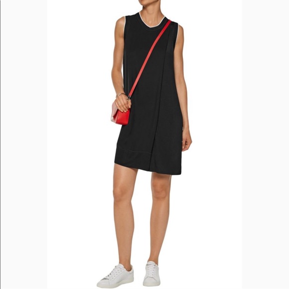 Rag & Bone Abby Sleeveless Crepe Mini Dress Black - Picture 1 of 8